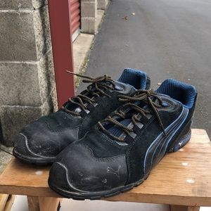 Puma ASTM F2413-11 Rio Low Mens Black/Blue Steel Toe Safety Work Shoes Size 13M